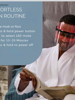 Lifepro Vizacure LED Light Therapy Mask - Red Blue Amber 3-in-1 Facial